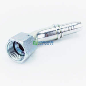 JIC 9/16"-18 DKJ 45° fitting for 1/4" hose, M22543-04-06