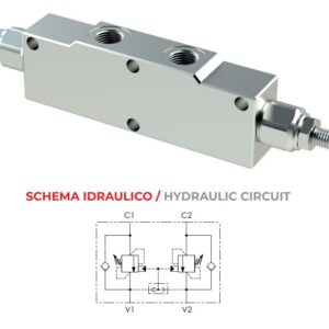 Counterbalance valve 1/2' VBCD1202S 60ltr. 350 bar. double sided