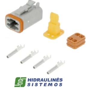 Set of DT 4 pin connectors plug female