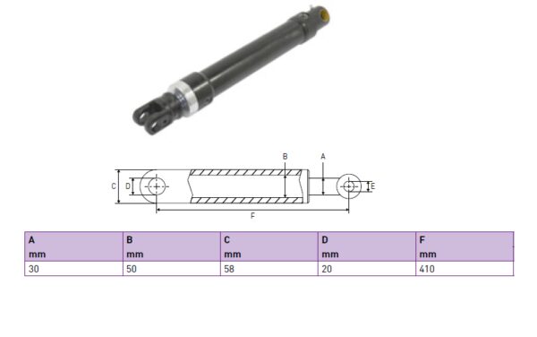 Hydraulic cylinder Dhollandia 30/50/410