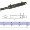 Hydraulic cylinder Erhel Hydris 45/70/285 for bend