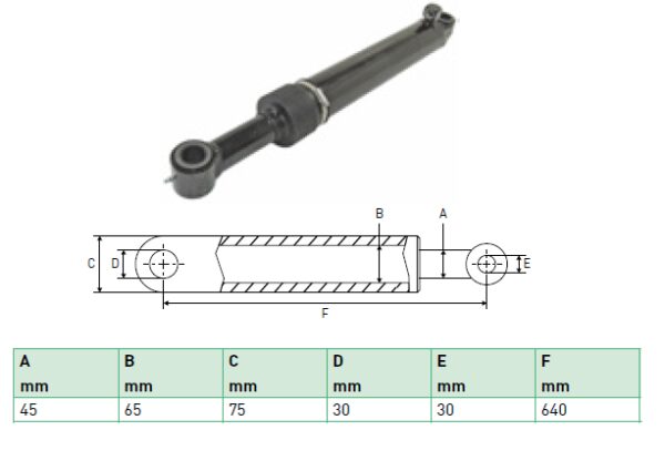 Hydraulic cylinder Zepro 45/65/640