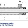Hydraulic cylinder 100/60-1000, without agricultural ball joint end