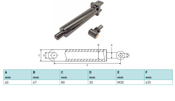Hydraulic cylinder Sörensen 40/67/635 for bend