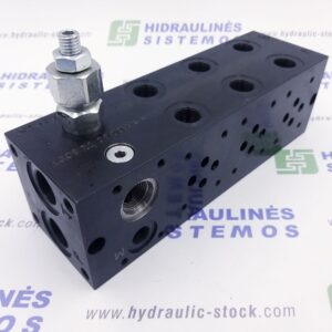 Hydraulic manifold NG6x3 ES0621-38-03 vith relief valve and place for 2/2 valve