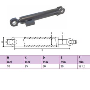 Hydraulic cylinder Dautel 35/70/561,5