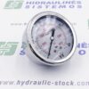 0/400 bar Manometras d-63 tvirtinimas iš galo 1/4'BSP