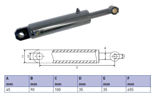 Hydraulic cylinder Erhel Hydris 45/90/655