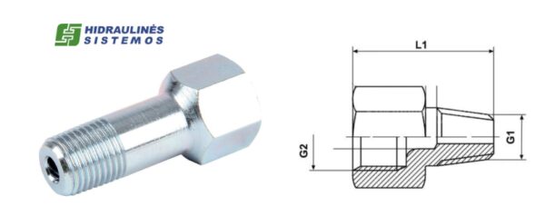 Extension with Outer thread 1/8 MF L35
