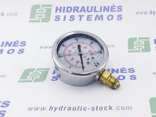 Pressure gauge 0/60 bar. d-63 side connection 1/4'BSP