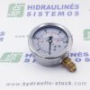 Pressure gauge 0/100 bar. d-63 rear connection 1/4'BSP