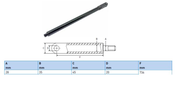 Hydraulic cylinder Ratcliff 28/35/736