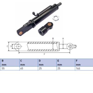 Hydraulic cylinder Palfinger/MBB 32/55/765 for bend