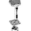 Hydraulic joystick base ESJ02A 1 axle