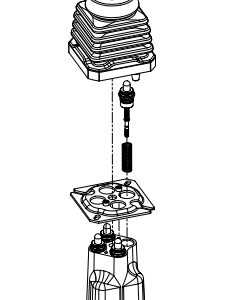 Hydraulic joystick base ESJ02A 1 axle