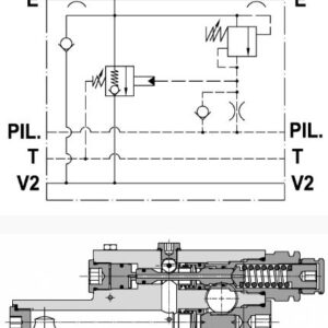 Check valve for excavator cylinders SAE 500L 1'1/4 SAE6000 FPEXC