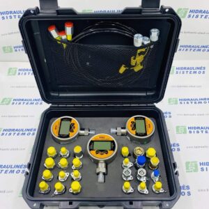 Measuring set with digital 3 manometers 0/700 bar