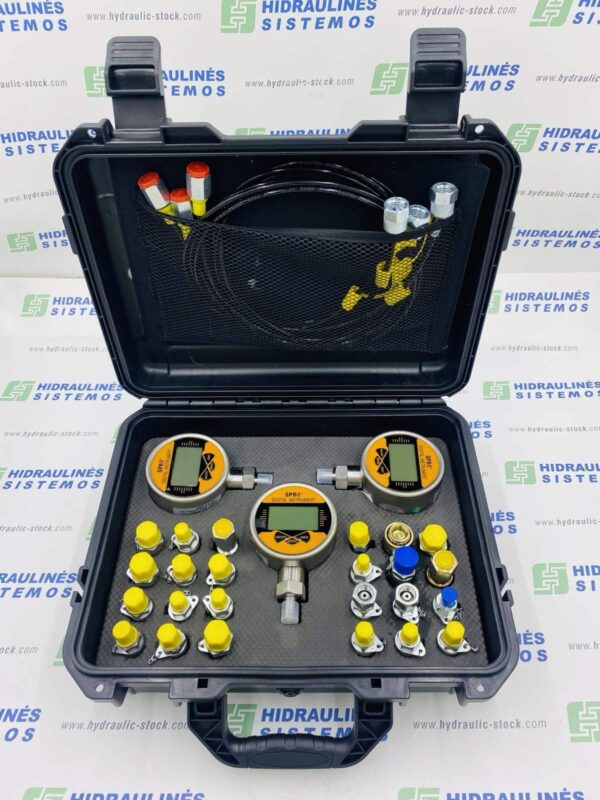 Measuring set with digital 3 manometers 0/700 bar