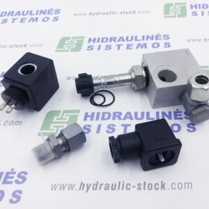 Valve 2/2 D12.6 3/4 JIC NC 210bar d13 with mechanical control with 24VDC coil