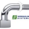 M30x2 DKOL 22 90° fitting for 3/4" hose (Stainless steel)