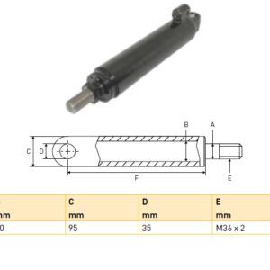 Hydraulic cylinder AMA 40/80/460