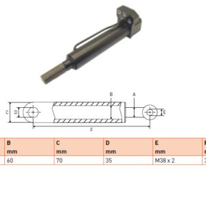 Hydraulic cylinder Cargolift 40/60/372 for bend