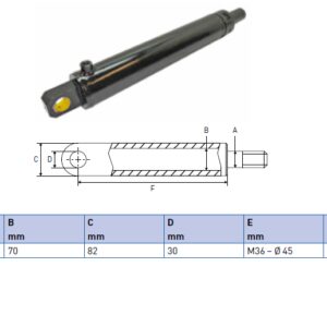 Hydraulic cylinder Palfinger/MBB 45/70/545 for bend