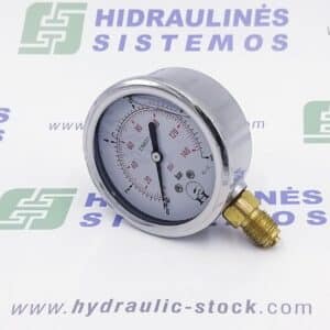 0/10 bar Manometras d-63 tvirtinimas iš šono 1/4'BSP