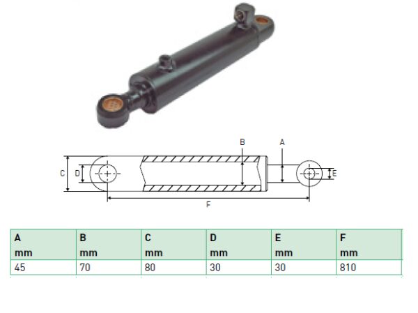 Hydraulic cylinder Zepro 45/70/810