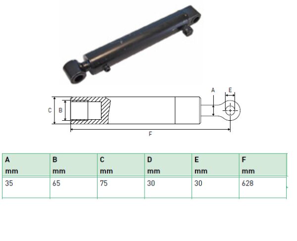 Hydraulic cylinder Zepro 35/65/628