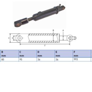 Hydraulic cylinder Palfinger/MBB 45/80/993 for bend