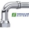 BSP 1/2" 90° fitting for 1/2" hose (Stainless steel)