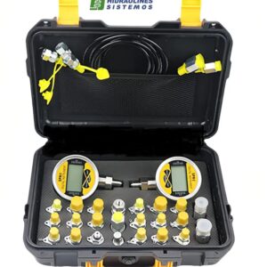 Measuring set with digital manometers 0/600 bar