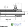 Hydraulic cylinder 82/70/40-400, without agricultural ball joint end