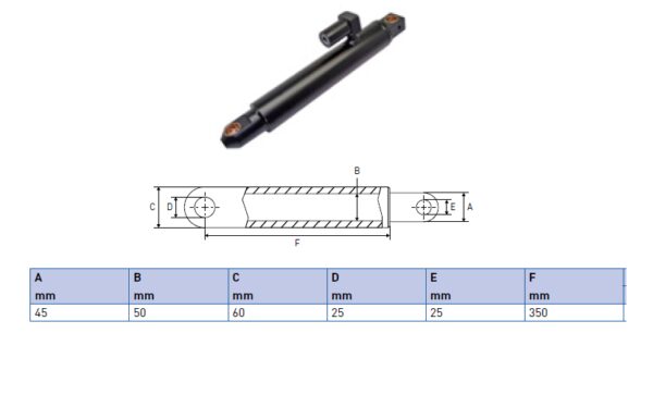 Hydraulic cylinder Palfinger/MBB 45/50/350