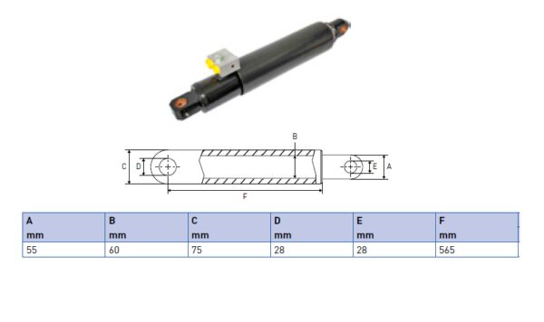 Hydraulic cylinder Palfinger/MBB 55/60/565