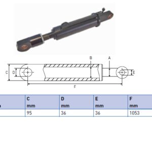 Hydraulic cylinder Palfinger/MBB 45/80/1053 for bend
