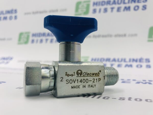 1/4'BSPi x 1/4'vv 0 In line shut-off pressure gauge valve