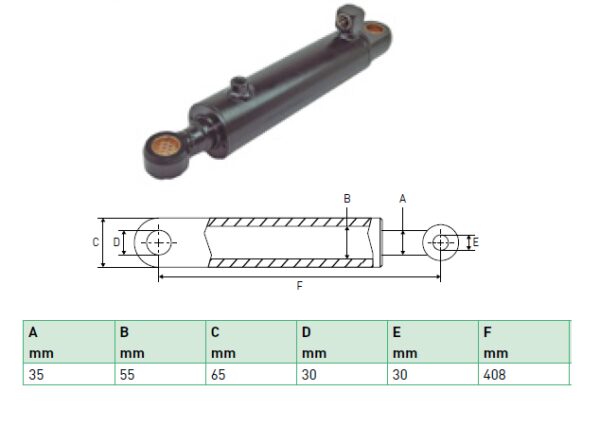 Hydraulic cylinder Zepro 35/55/408