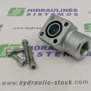 Pump flange 40mm 1/2' 90° aluminum max. 180bar RIA40-012