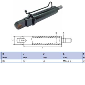 Hydraulic cylinder Palfinger/MBB 45/80/495 for bend