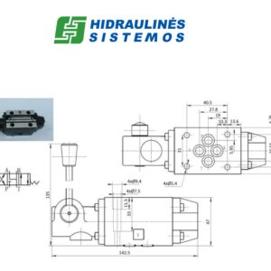 MANUAL VALVE NG6, SPOOL Nº6 MAX.F. 60L/MIN