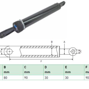 Hydraulic cylinder Zepro 45/80/905 for bend