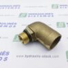 Žemo slėgio antgalis 1' išoriniu sriegiu x 50 mm žarnai, 90 kampas