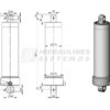 Telescopic cylinder Penta Eye to Eye Agri Cylinder - BL465 770 105 2 CRL