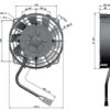 Fan with motor 12VDC 167mm (SS10)