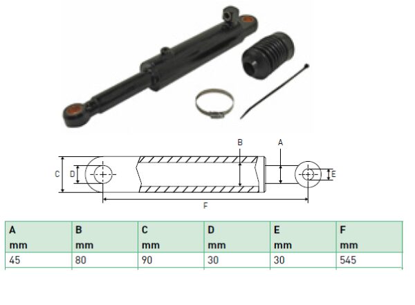 Hydraulic cylinder Zepro 45/80/545