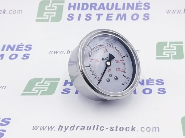 0/25 bar Manometras d-63 tvirtinimas Iš galo 1/4'BSP