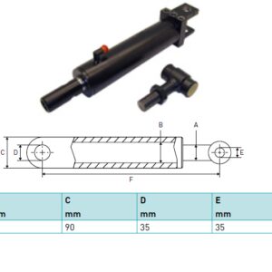Hydraulic cylinder Sörensen 45/80/640 for bend
