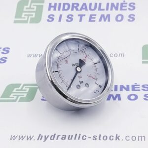 Pressure gauge 0/10 bar. d-63 rear connection 1/4'BSP